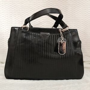 Rosetti Black Women's Satchel Handbag With Detachable Crossbody Strap